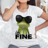 Женская футболка с принтом и надписью Im fine