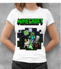 Женская футболка принт с героями minecraft new