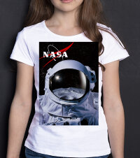 Детская Футболка для Девочки NASA Космонавт