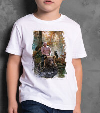 Детская футболка принт Путин на медведе (Шишкин лес)