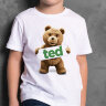 Детская футболка принт с медведем Тед