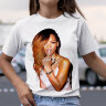 Женская футболка с принтом Rihanna