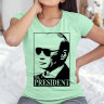 Женская футболка принт Путин президент