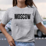 Женская Футболка с Надписью Moscow