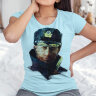 Женская футболка с рисунком Путин в фуражке