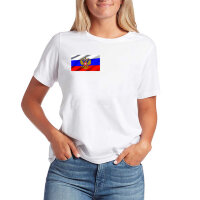 Женская футболка Флаг России с гербом