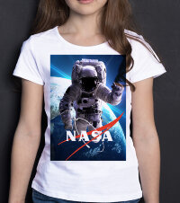 Детская Футболка для Девочки человек в космосе NASA Рlanet